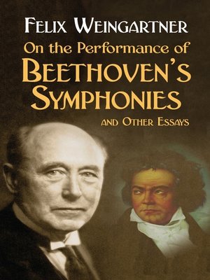 cover image of On the Performance of Beethoven's Symphonies and Other Essays